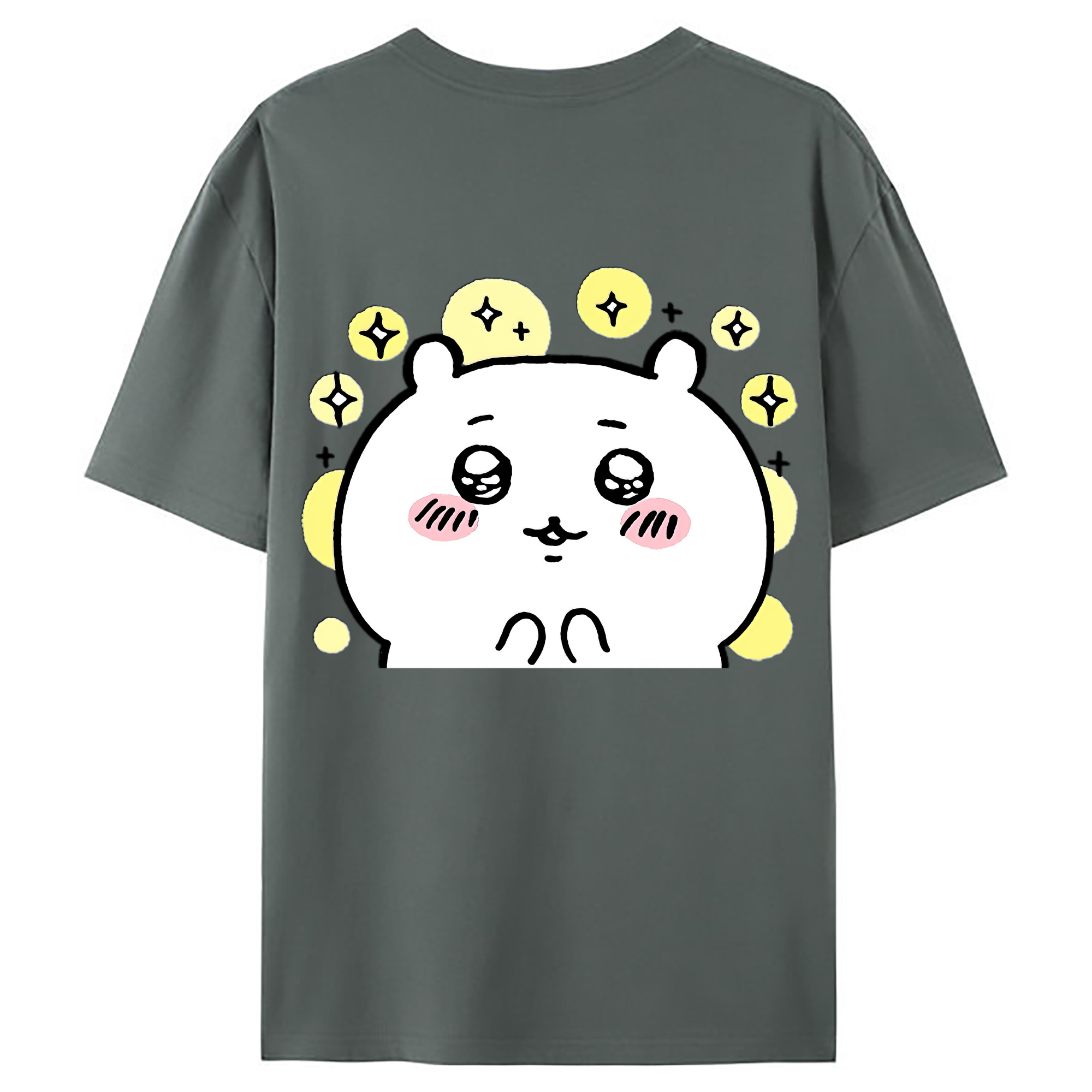 （画像用） ちいかわ ちいかわ Chii-kawa chiikawa 綿100％ メンズ半袖Tシャツ（バックプリント） 通気性